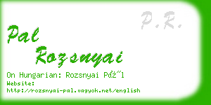 pal rozsnyai business card